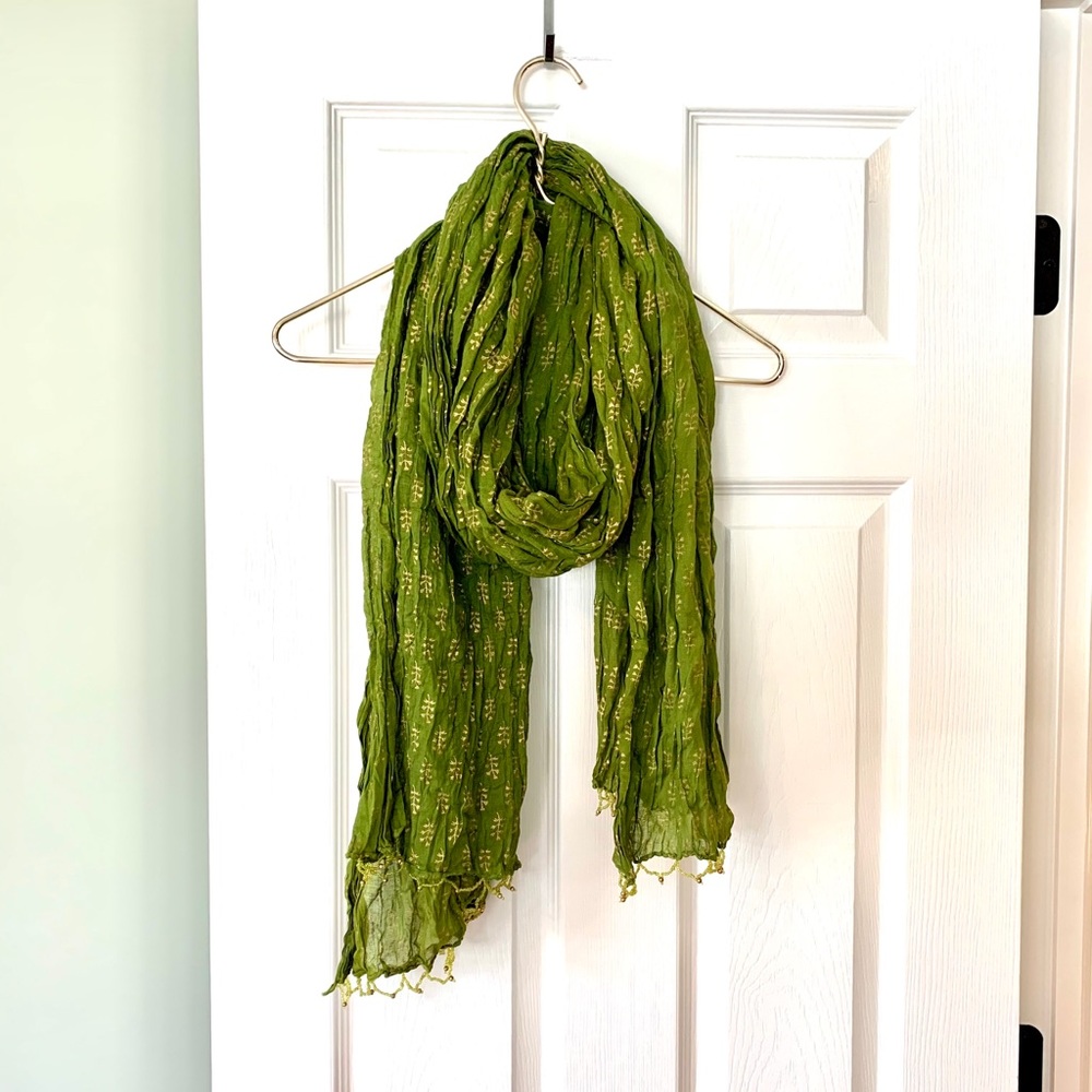 Green and gold Scarf